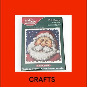 J&P Coats Folk Santa Latch Hook Kit